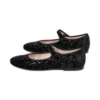 24604 Black Stamped Velvet F25