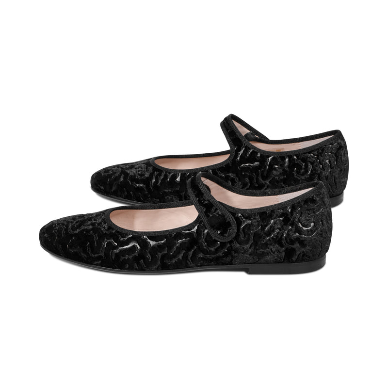 24604 Black Stamped Velvet F25