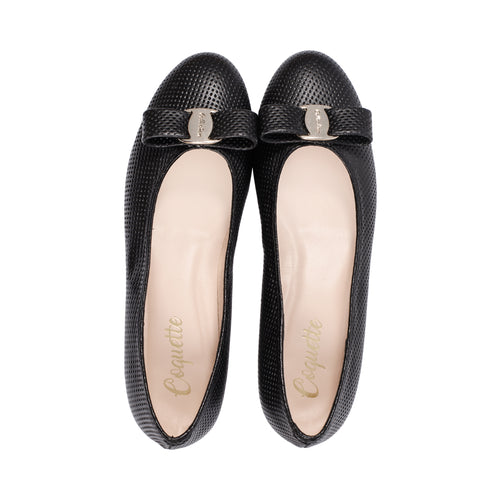 3069 Black Perforated Leather S25