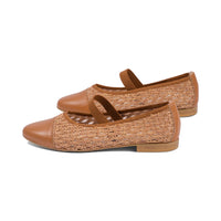 3087P Bran Raffia / Leather S25