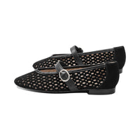 3091-S Black Perforated Suede F25