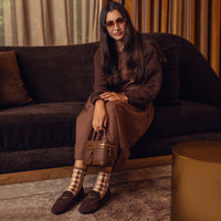 Raindrop Dark Chocolate Suede F26