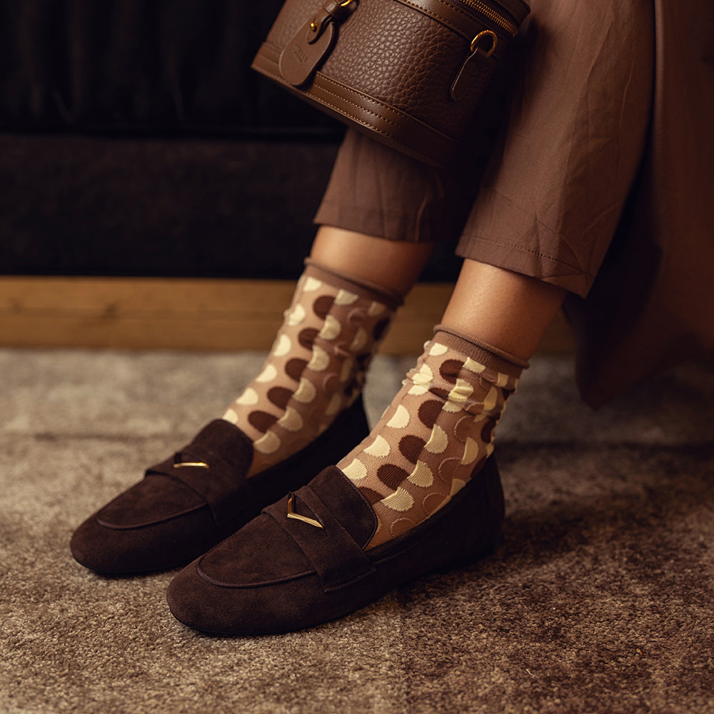 Raindrop Dark Chocolate Suede F26