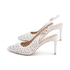 Ally White Perforated Leather S25