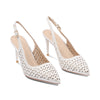 Ally White Perforated Leather S25