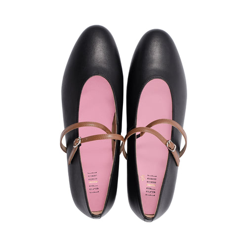 Ami Black Leather / Camel F25