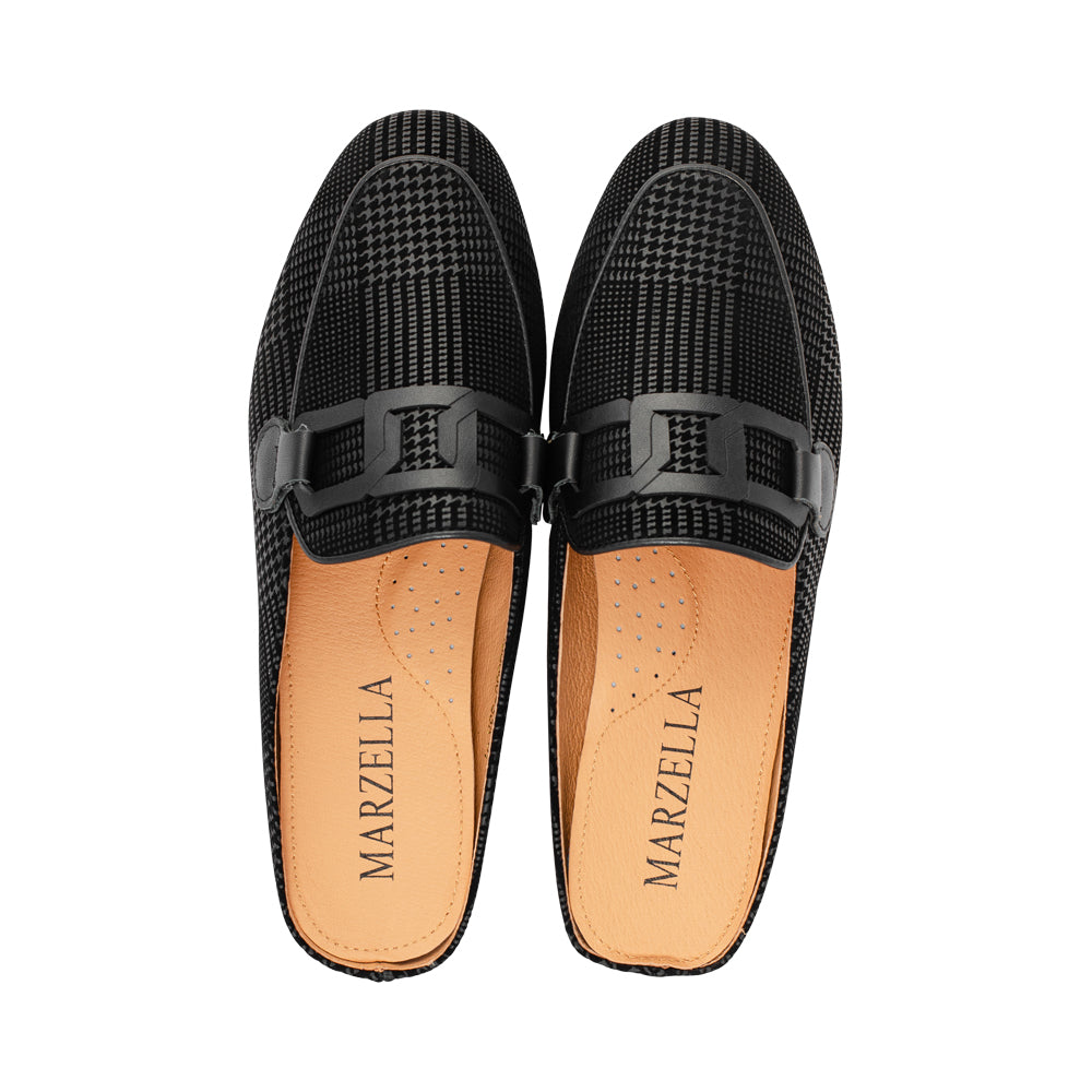 Verbenia Black Plaid Leather F26