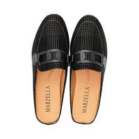 Annie Black Plaid Leather F26