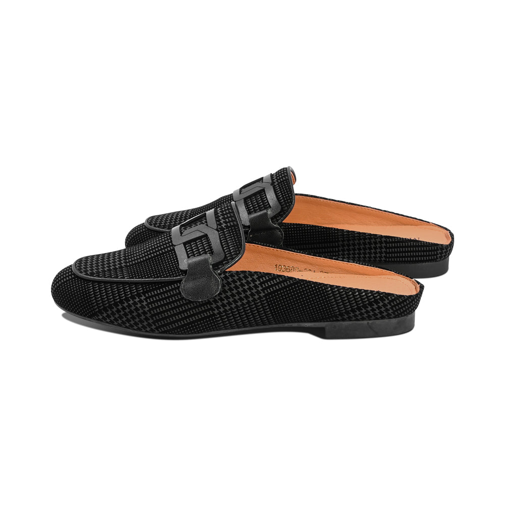 Verbenia Black Plaid Leather F26