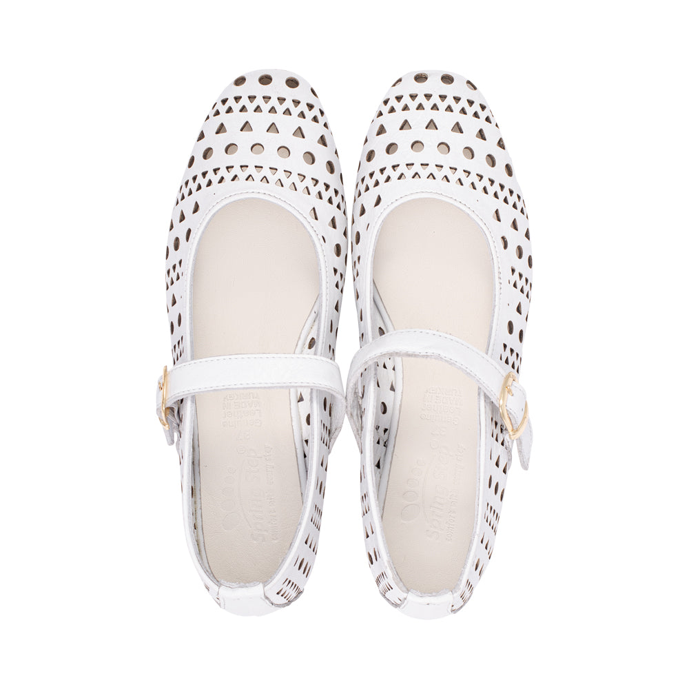 Arbella White Leather S26