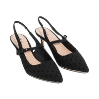 Aron Black Polka Dot Fabric F26