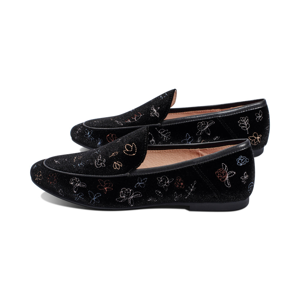 Ava Black Velvet Multi F25