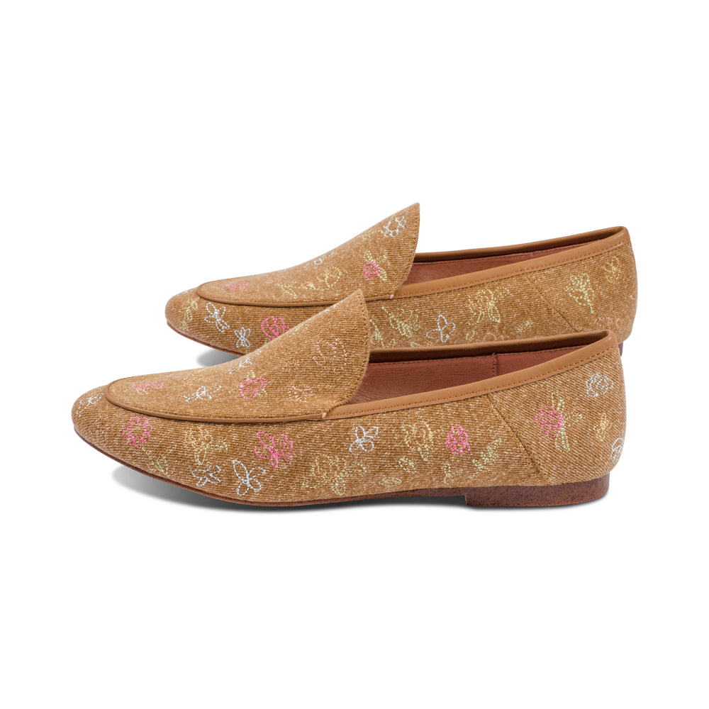 Ava Camel Fabric Embroidered S25