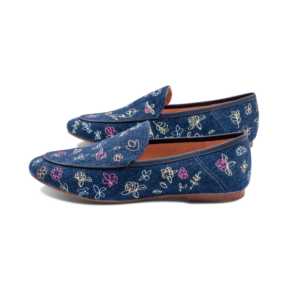 Ava Dark Denim Embroidered S25