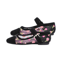 Ayala Black Embroidered Mesh / Leather F26