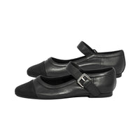 Ayala Black Leather / Grosgrain F26