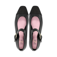 Ayala Black Leather / Grosgrain F26