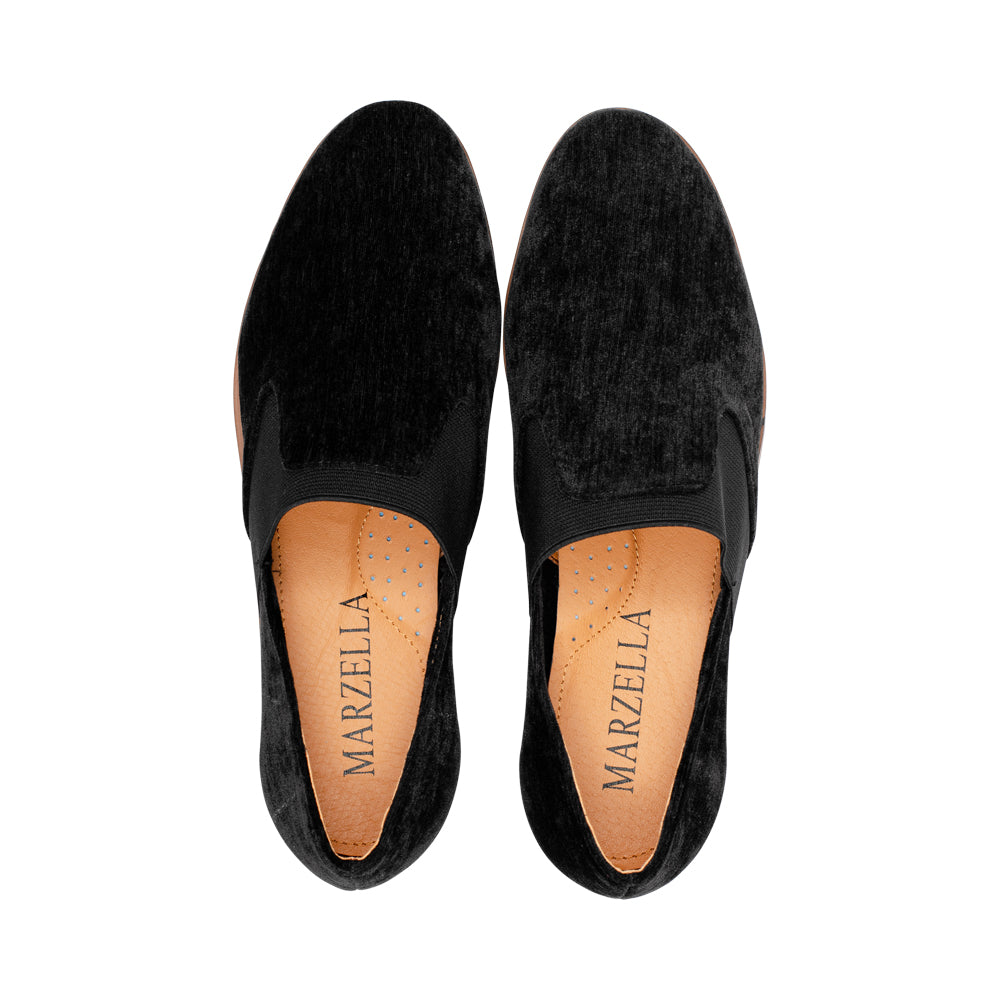 Ayn Black Chenille Velvet F26