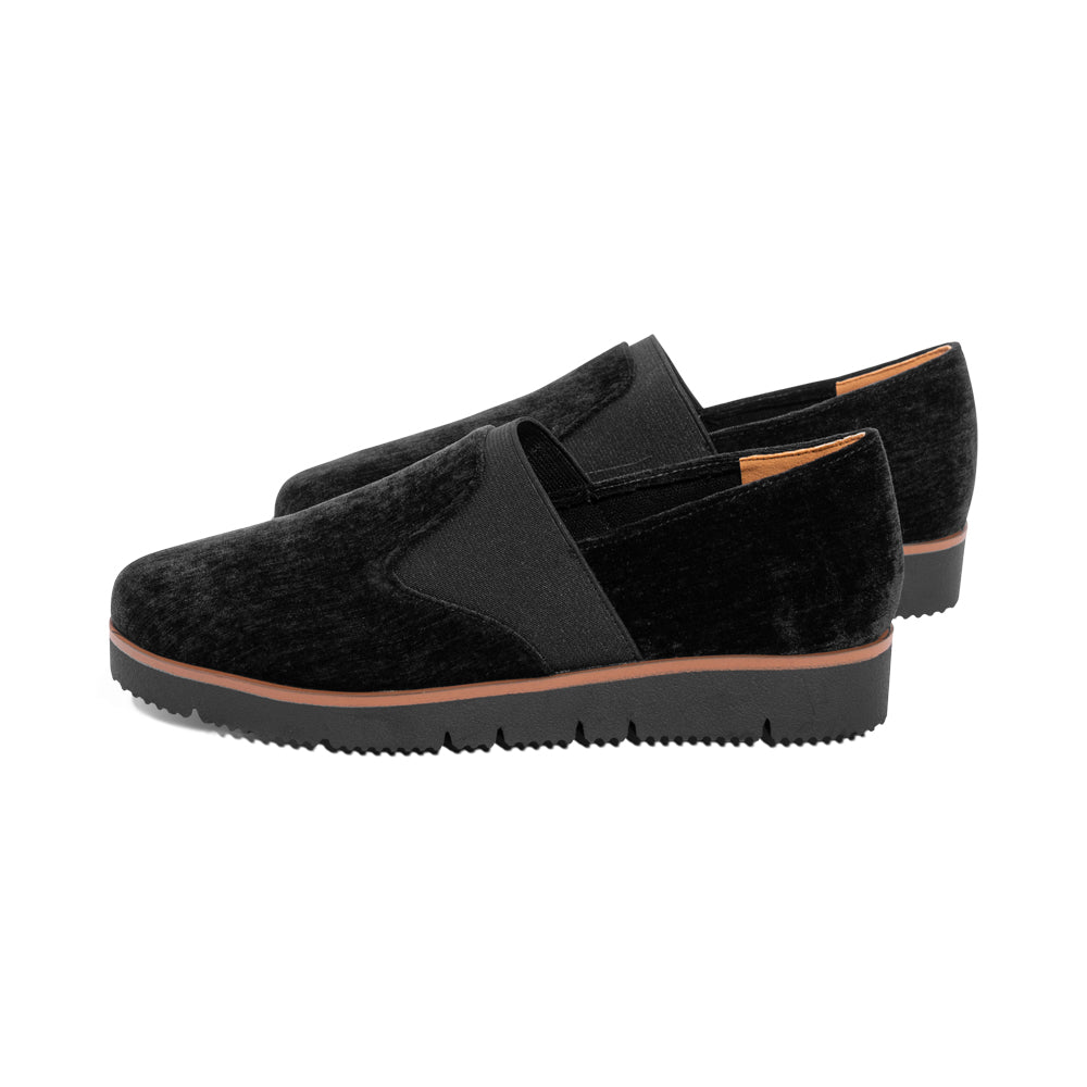 Ayn Black Chenille Velvet F26