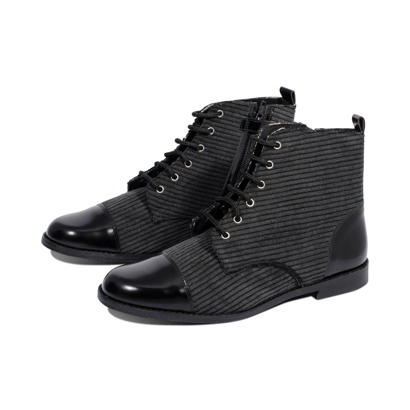Bell Black Corduroy / Leather F25