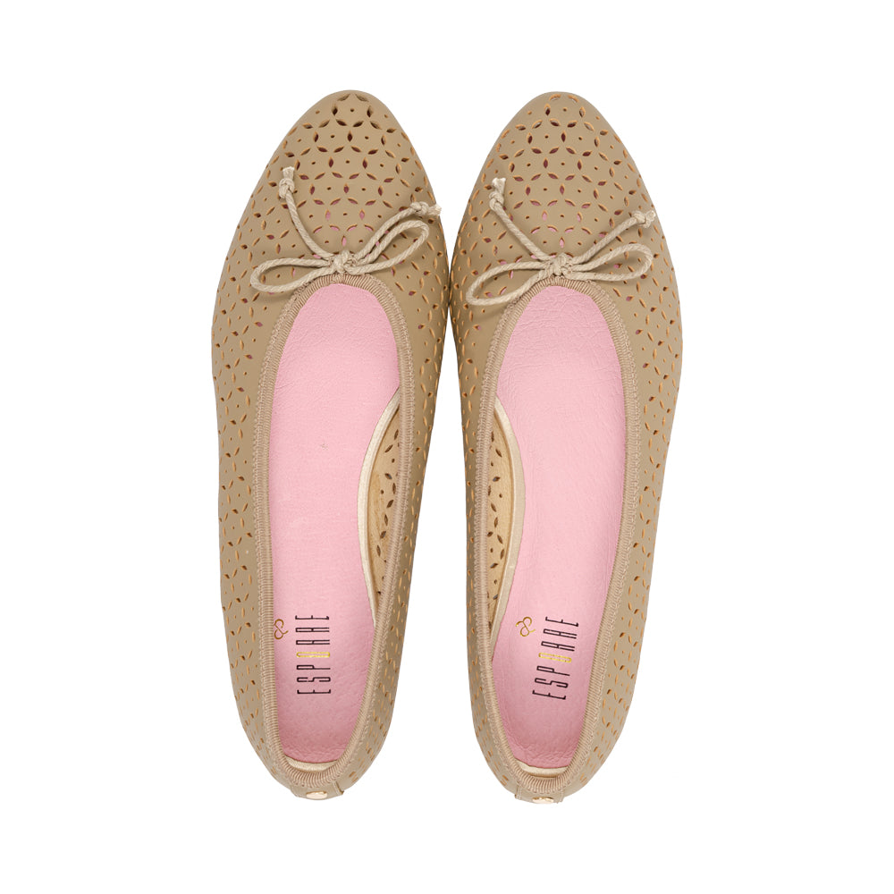 Ben Taupe Perforated Gum Leather S26