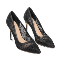 Bliss Black Embroidered Mesh S26