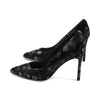 Bliss Black Flower Print Leather F25