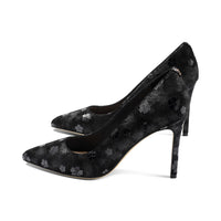 Bliss Black Flower Print Leather F25