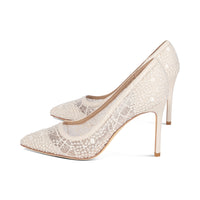 Bliss Ivory Embroidered Mesh S26