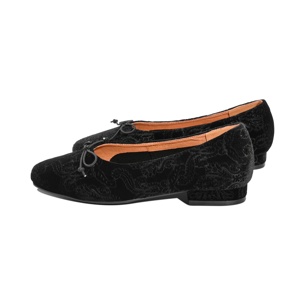 Bojo Black Paisley Velvet F26