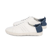 Brandie White/Teal Leather S26