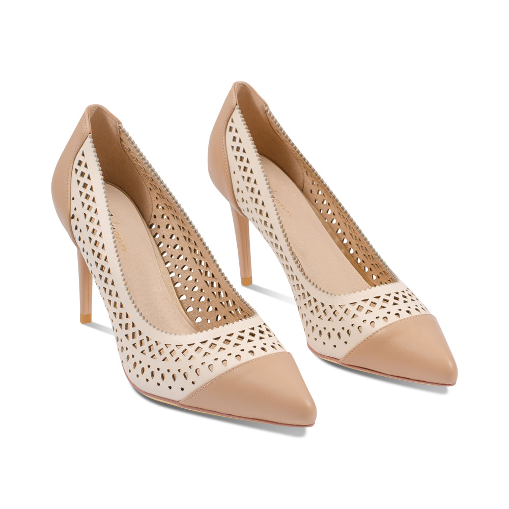 Camilla Ivory / Nude Leather S25