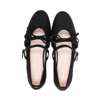 Cinta Black Wool / Black Suede F26
