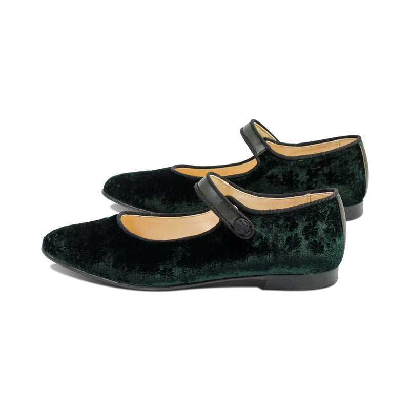 Crane Emerald Floral Velvet F25