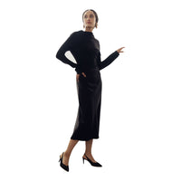 Dite Black Embroidered Mesh S26