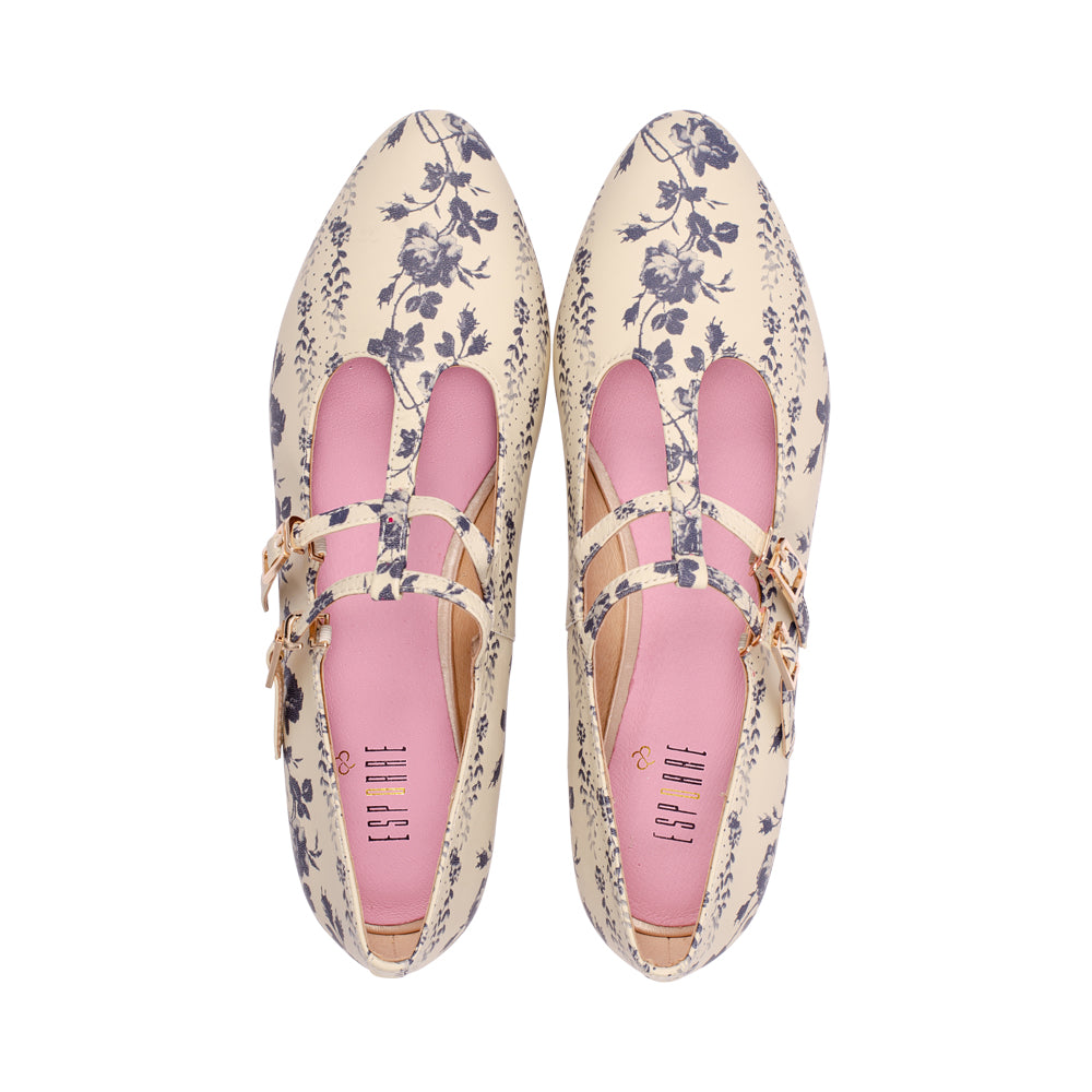 Duter Ivory Blue Print S26