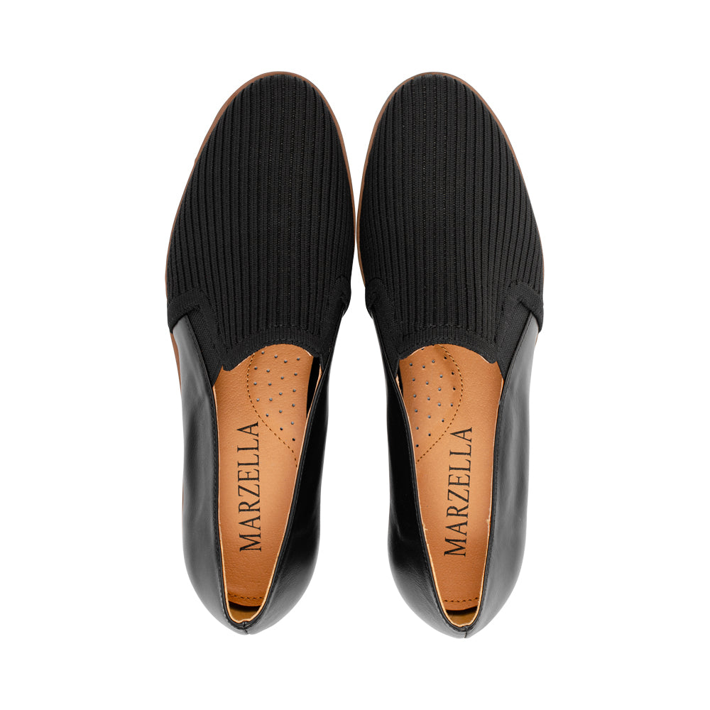 Elie Black Knit / Black Leather F26