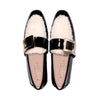 Emerald Black Patent / Ivory Fur F23