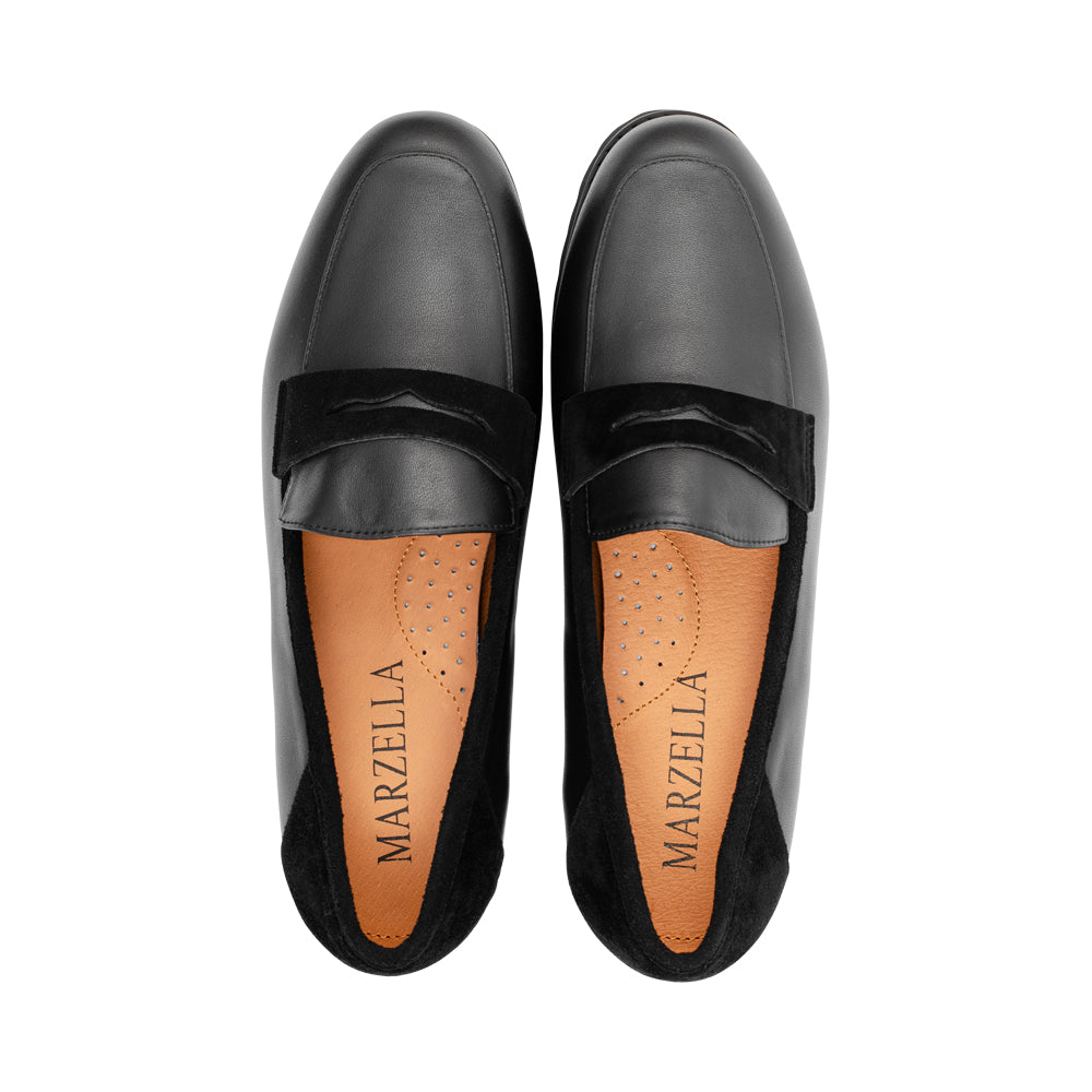 Emu Black Leather / Black Suede F26