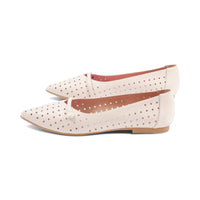 Eren Ivory Perforated Leather S25