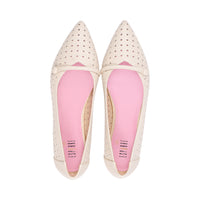 Eren Ivory Perforated Leather S25