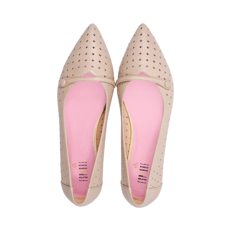 Eren Natural Perforated Leather S25