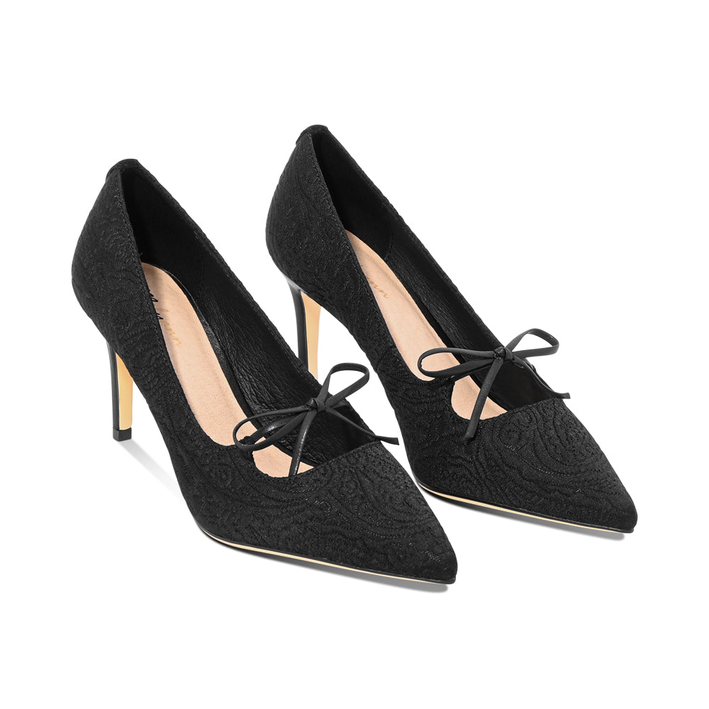 Esme Black Luxury Fabric F26