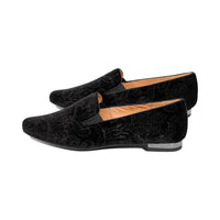Flannel Black Paisley Velvet F25