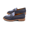 Foggia Navy Denim Weave Print S25