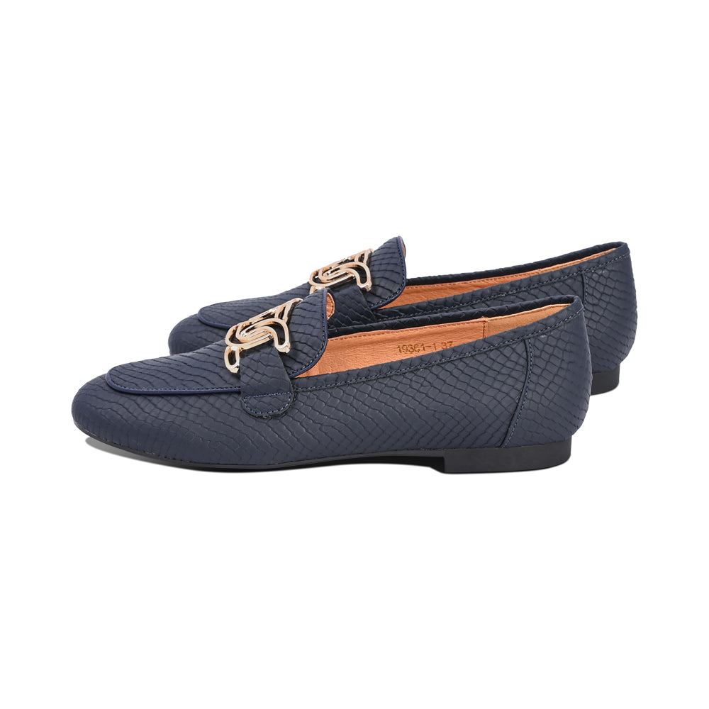 Fray Dark Navy Scale Print F26