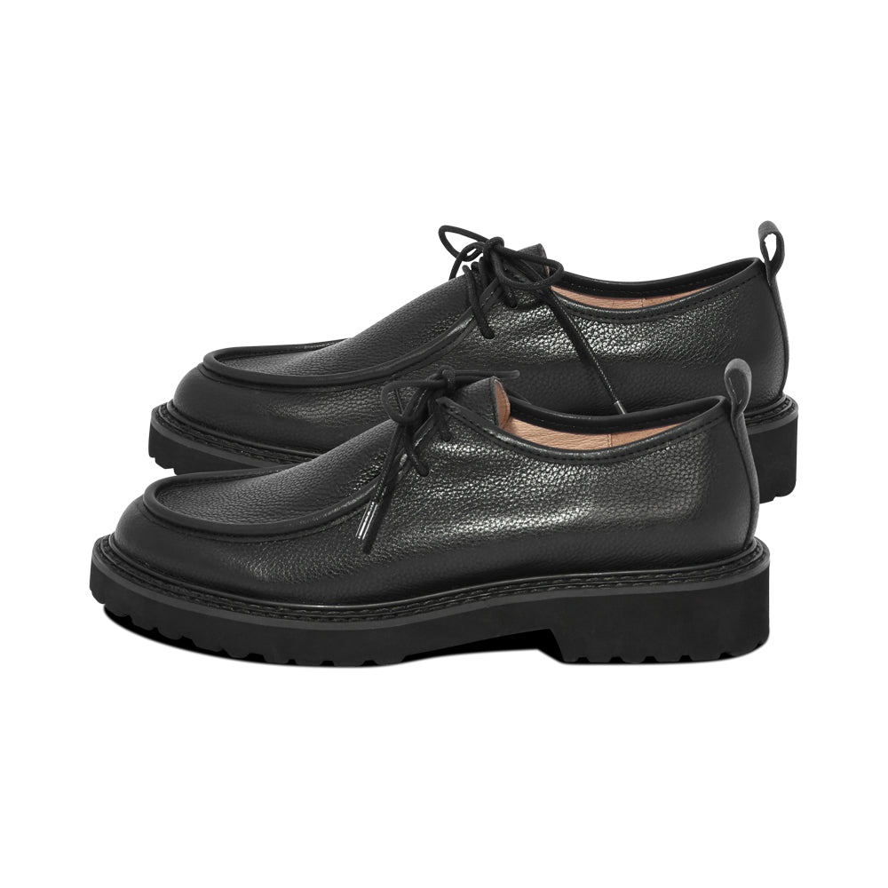 Gali Black Grainy Leather F26