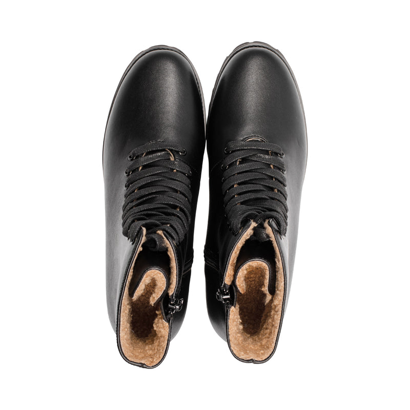 Gannet Black Leather / Natural Fur F25