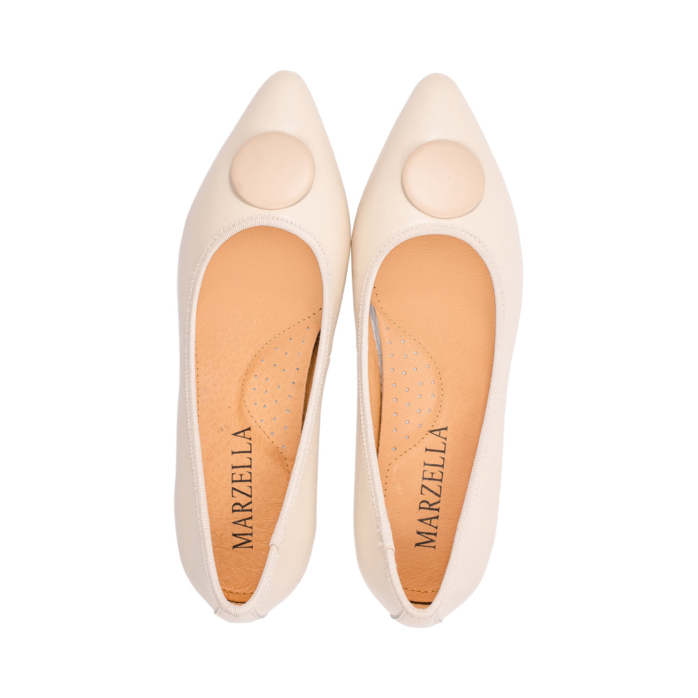 Genoa Vanilla Beige Leather S25