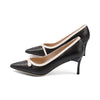 Gigi Black Raffia / Ivory Leather S25